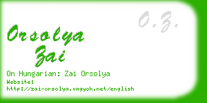 orsolya zai business card